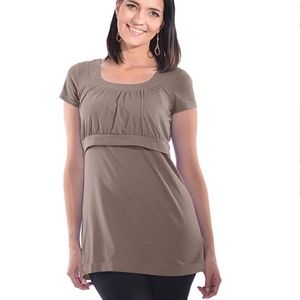 FINAL SALE!! NEW! Empire waist nursing TOP breastfeeding t-shirt Short Sleeves